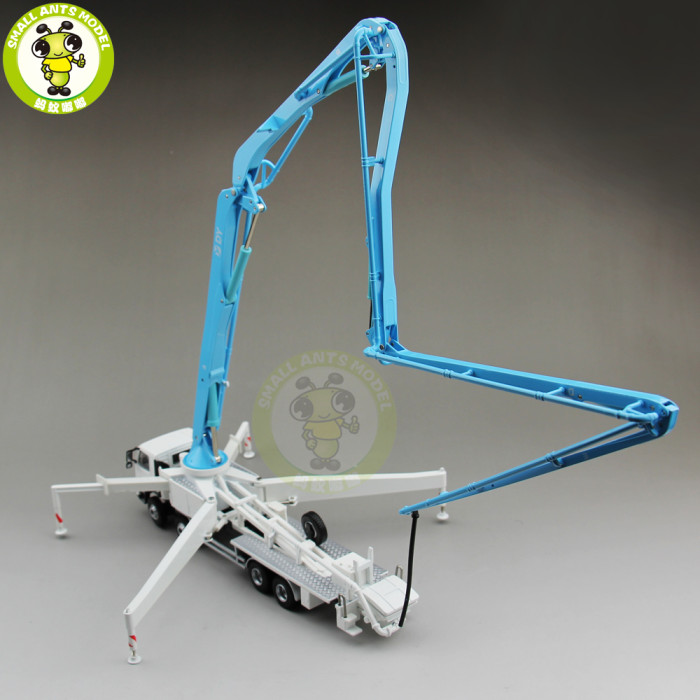 1/50 DY Actros Concrete Pump Truck Construction Machinery Diecast Model Car Blue