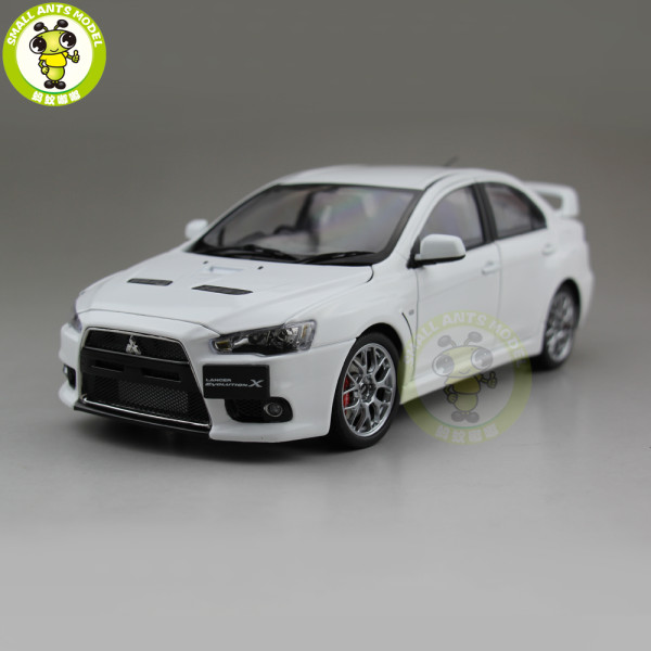 1/18 Mitsubishi Lancer EVO-X EVO X 10 BBS Right Steering Wheel RHD Diecast Metal Car Model Toy Boy Girl Gift Collection White