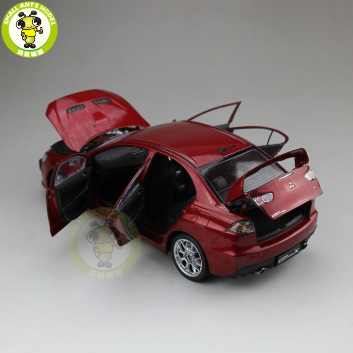 1/18 Mitsubishi Lancer EVO-X EVO X 10 BBS Right Steering Wheel RHD Diecast Metal Car Model Toy Boy Girl Gift Collection Red