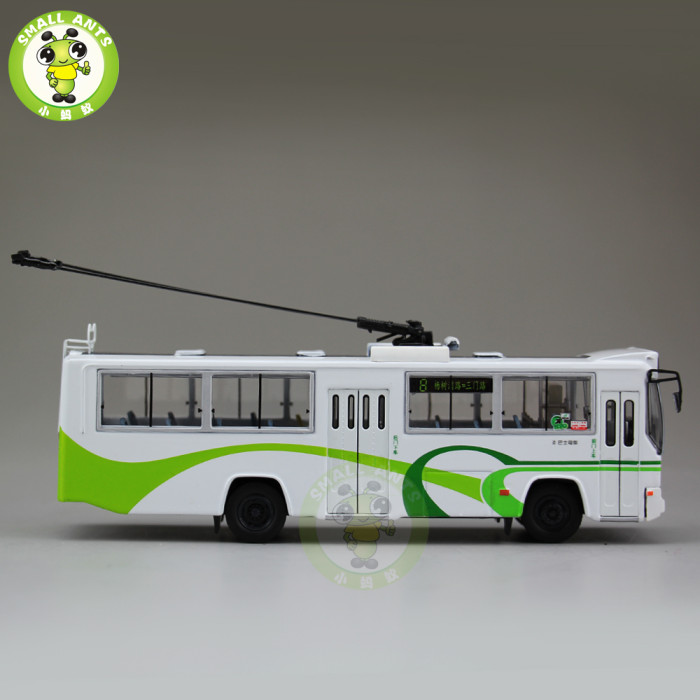 1/76 ShangHai Brand Trolleybus Bus Diecast Bus Car Model Toys Kids Gifts