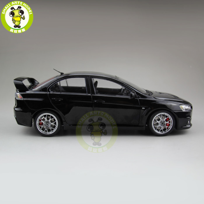 1/18 Mitsubishi Lancer EVO-X EVO X 10 BBS Right Steering Wheel RHD Diecast Metal Car Model Toy Boy Girl Gift Collection Black