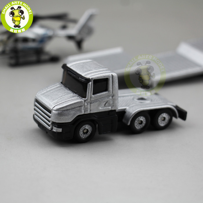 SIKU 1610 1611 1613 1616 Truck Trailer Low Loader with Excavator Bulldozer Yacht Helicopter Diecast Car Model Toys for kids gift