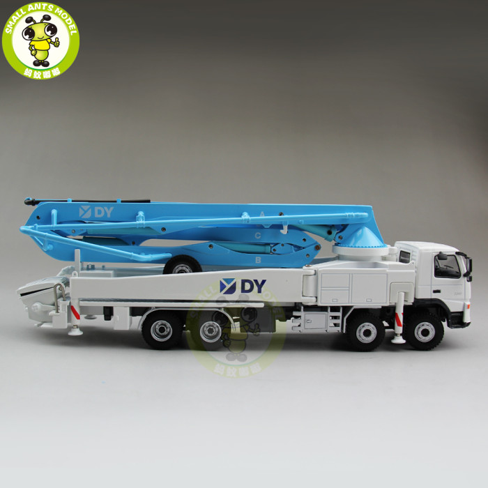 1/50 DY Actros Concrete Pump Truck Construction Machinery Diecast Model Car Blue