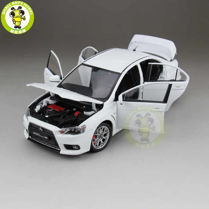 1/18 Mitsubishi Lancer EVO-X EVO X 10 BBS Left Steering Wheel LHD Diecast Metal Car Model Toy Boy Girl Gift Collection White