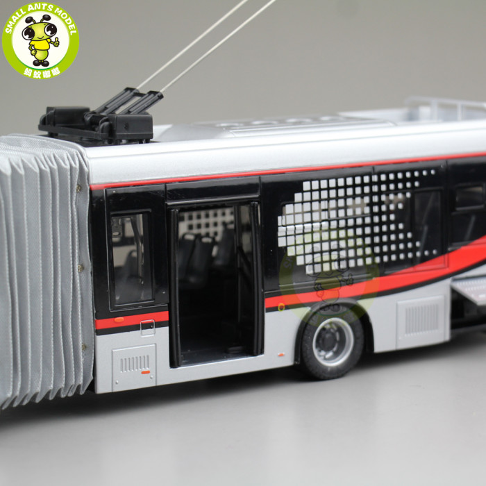 1/42 YuTong Bus ZK5180A City Bus Trolleybus Articulated bus Diecast Bus Model Gift Collection Hobby