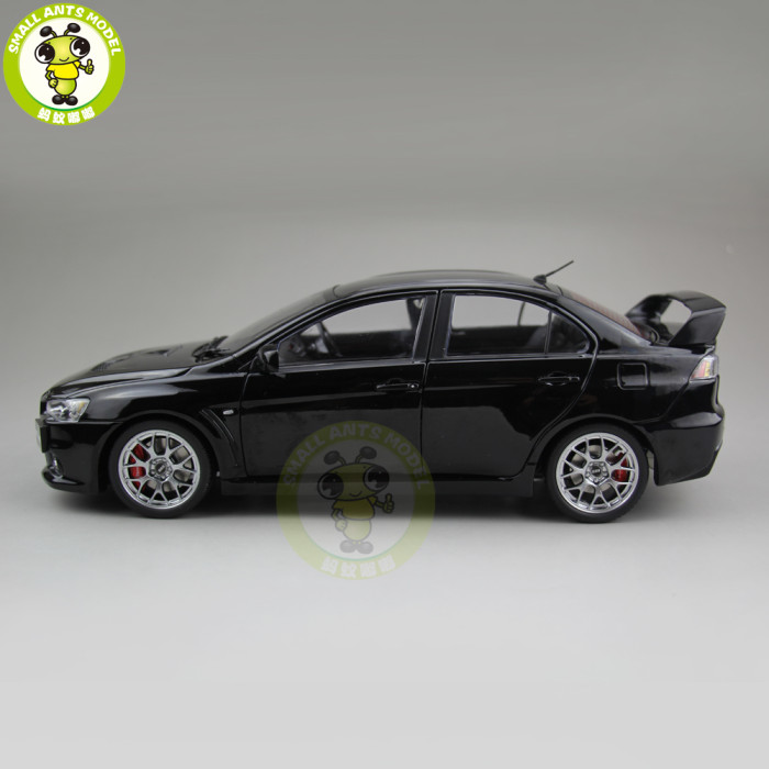 1/18 Mitsubishi Lancer EVO-X EVO X 10 BBS Right Steering Wheel RHD Diecast Metal Car Model Toy Boy Girl Gift Collection Black
