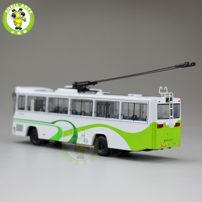 1/76 ShangHai Brand Trolleybus Bus Diecast Bus Car Model Toys Kids Gifts