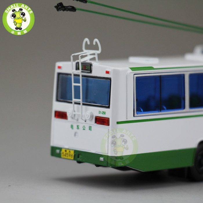 1/76 ShangHai Brand Trolleybus Bus Diecast Bus Car Model Toys Kids Gifts