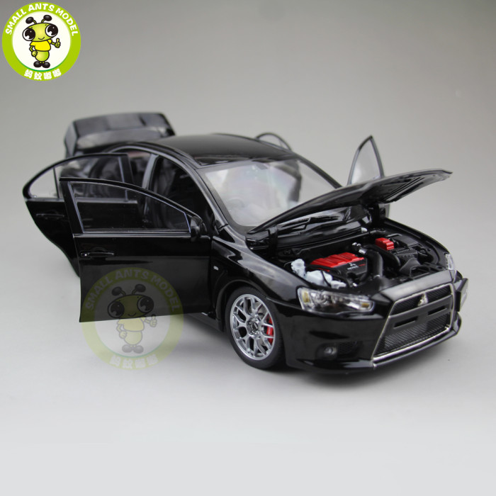 1/18 Mitsubishi Lancer EVO-X EVO X 10 BBS Right Steering Wheel RHD Diecast Metal Car Model Toy Boy Girl Gift Collection Black