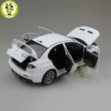 1/18 Mitsubishi Lancer EVO-X EVO X 10 BBS Right Steering Wheel RHD Diecast Metal Car Model Toy Boy Girl Gift Collection White