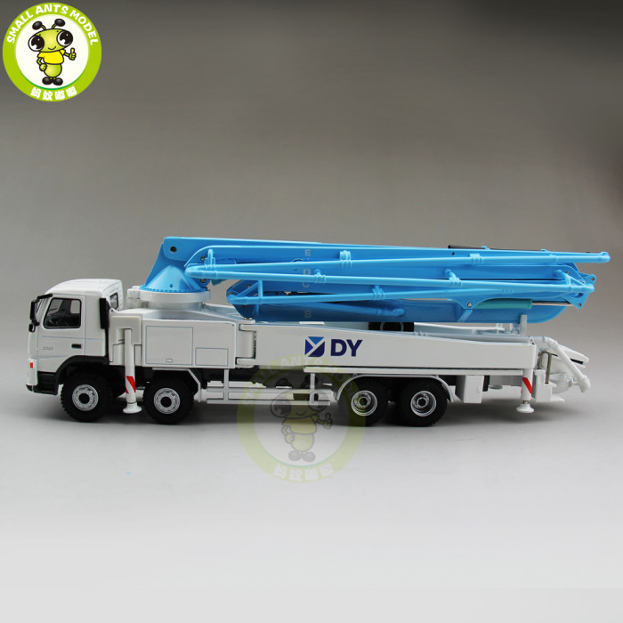 1/50 DY Actros Concrete Pump Truck Construction Machinery Diecast Model Car Blue