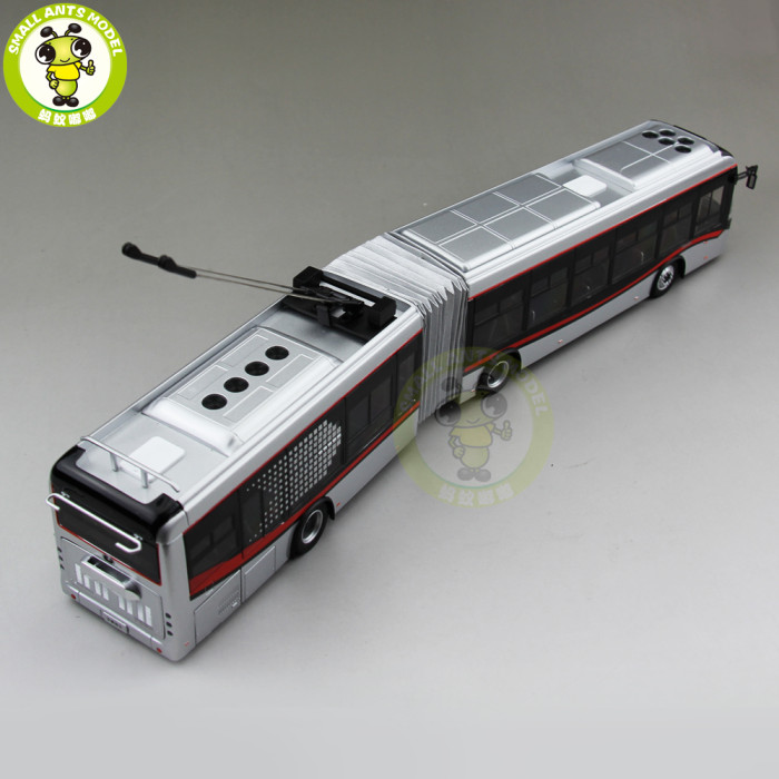 1/42 YuTong Bus ZK5180A City Bus Trolleybus Articulated bus Diecast Bus Model Gift Collection Hobby