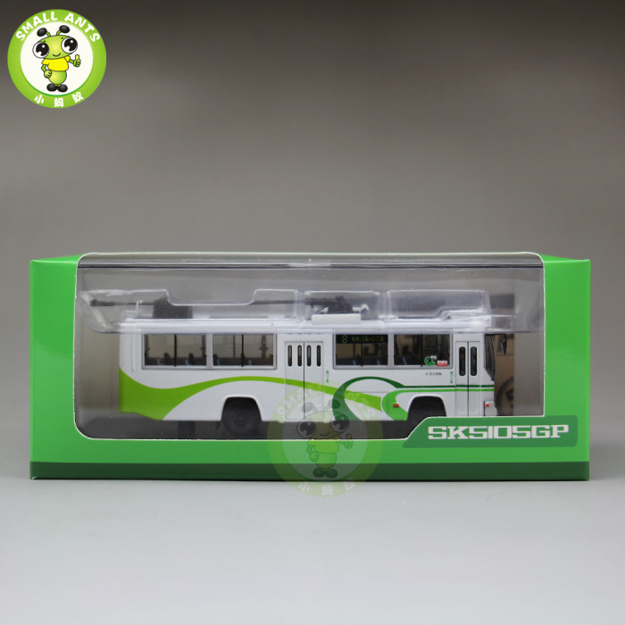 1/76 ShangHai Brand Trolleybus Bus Diecast Bus Car Model Toys Kids Gifts