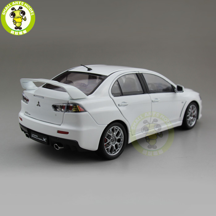 1/18 Mitsubishi Lancer EVO-X EVO X 10 BBS Right Steering Wheel RHD Diecast Metal Car Model Toy Boy Girl Gift Collection White