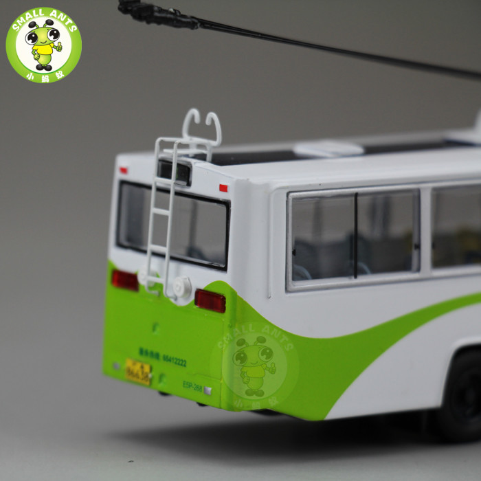 1/76 ShangHai Brand Trolleybus Bus Diecast Bus Car Model Toys Kids Gifts