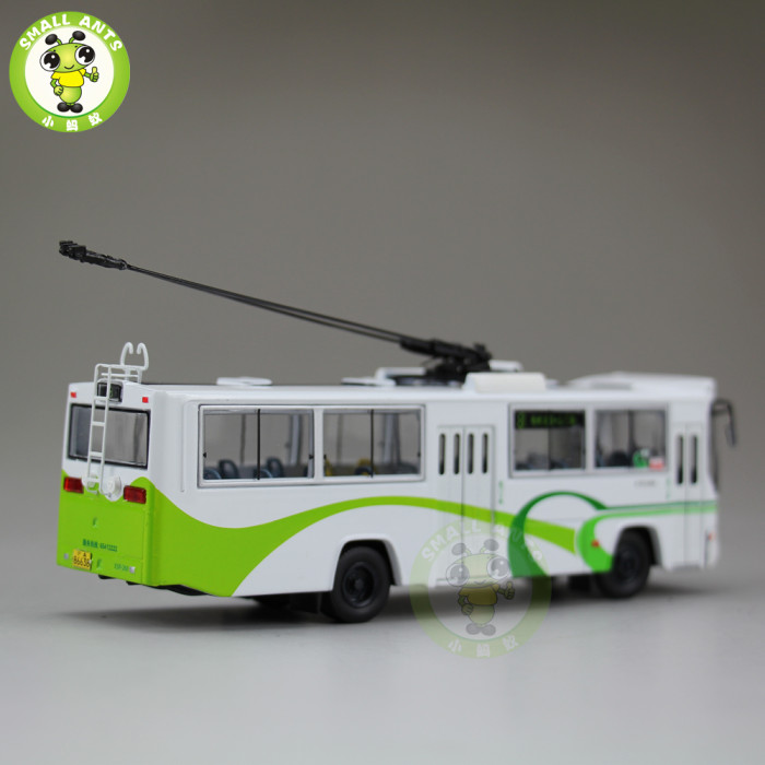 1/76 ShangHai Brand Trolleybus Bus Diecast Bus Car Model Toys Kids Gifts