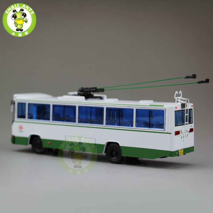 1/76 ShangHai Brand Trolleybus Bus Diecast Bus Car Model Toys Kids Gifts
