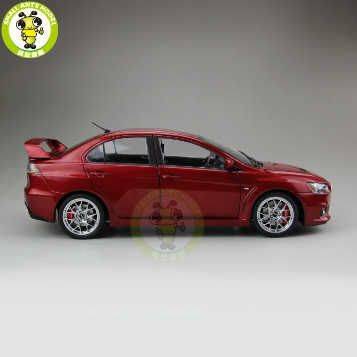 1/18 Mitsubishi Lancer EVO-X EVO X 10 BBS Right Steering Wheel RHD Diecast Metal Car Model Toy Boy Girl Gift Collection Red