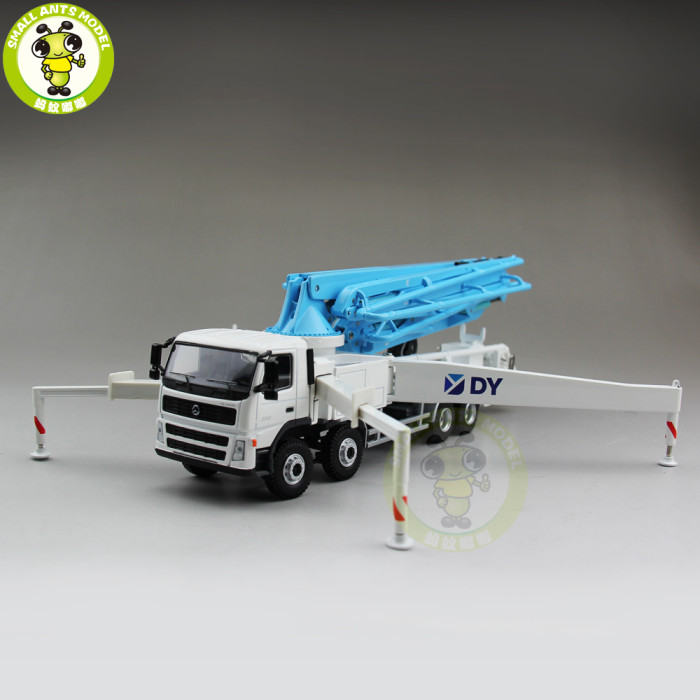 1/50 DY Actros Concrete Pump Truck Construction Machinery Diecast Model Car Blue