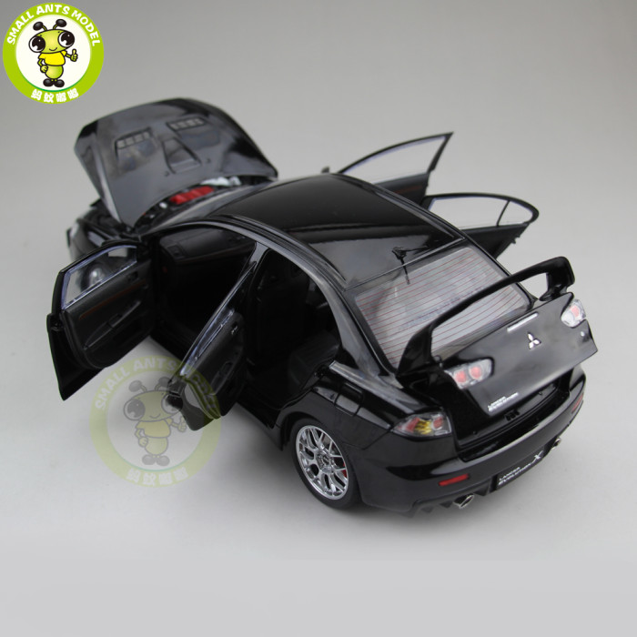 1/18 Mitsubishi Lancer EVO-X EVO X 10 BBS Right Steering Wheel RHD Diecast Metal Car Model Toy Boy Girl Gift Collection Black