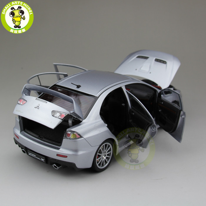 1/18 Mitsubishi Lancer EVO-X EVO X 10 Left Steering Wheel LHD Diecast Metal Car Model Toy Boy Girl Gift Collection Silver