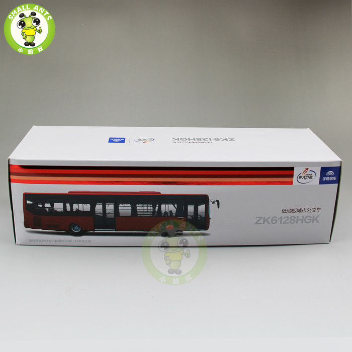 1/43 China YuTong ZK6128HGK City Bus Coach Diecast Model Car Toys Kids Gifts