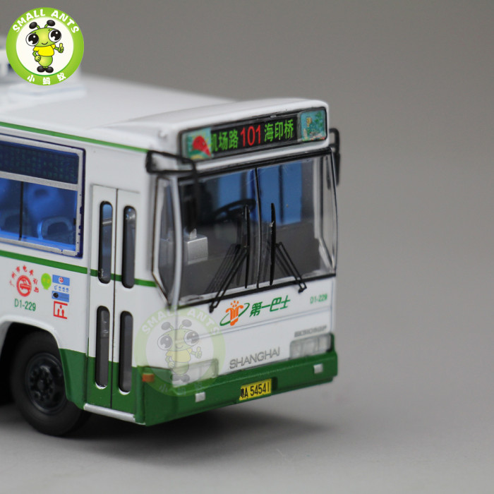 1/76 ShangHai Brand Trolleybus Bus Diecast Bus Car Model Toys Kids Gifts