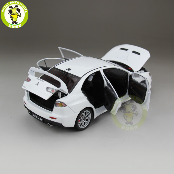 1/18 Mitsubishi Lancer EVO-X EVO X 10 BBS Left Steering Wheel LHD Diecast Metal Car Model Toy Boy Girl Gift Collection White