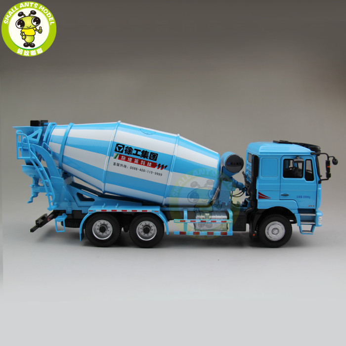 1/35 XCMG MAN Schwing Concrete Mixing Truck Construction Machinery Diecast Model Toy Hobby Blue