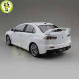 1/18 Mitsubishi Lancer EVO-X EVO X 10 BBS Right Steering Wheel RHD Diecast Metal Car Model Toy Boy Girl Gift Collection White