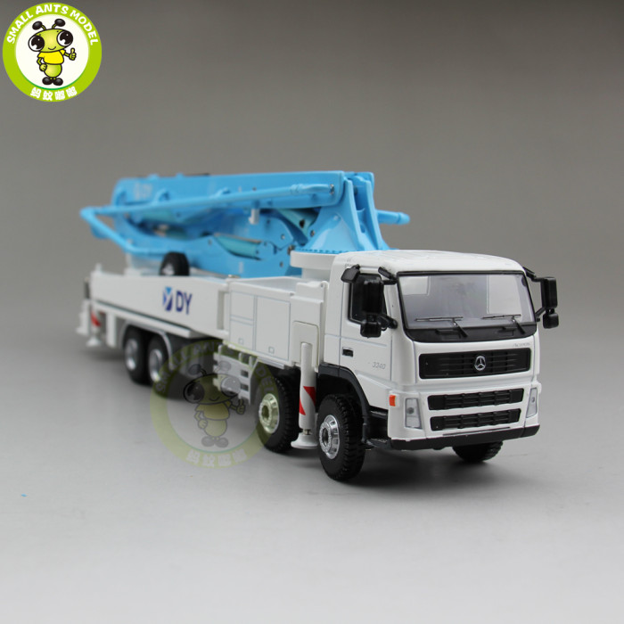 1/50 DY Actros Concrete Pump Truck Construction Machinery Diecast Model Car Blue