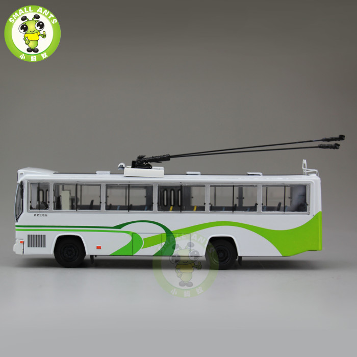 1/76 ShangHai Brand Trolleybus Bus Diecast Bus Car Model Toys Kids Gifts