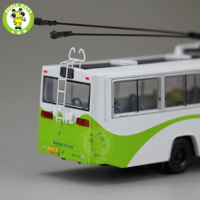 1/76 ShangHai Brand Trolleybus Bus Diecast Bus Car Model Toys Kids Gifts