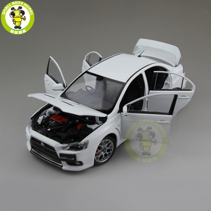 1/18 Mitsubishi Lancer EVO-X EVO X 10 BBS Right Steering Wheel RHD Diecast Metal Car Model Toy Boy Girl Gift Collection White