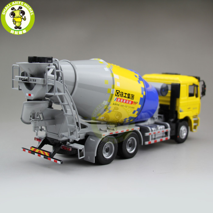 1/35 XCMG MAN Schwing Concrete Mixing Truck Construction Machinery Diecast Model Toy Hobby Yellow