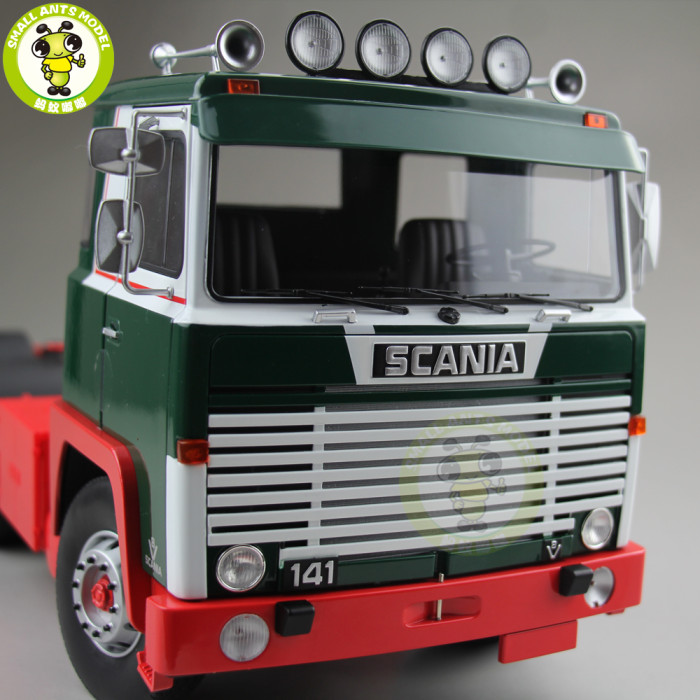 1/18 Scania Lbt 141 Tractor Truck Asg 3-Assi 1976 ROAD-KINGS RK180011 Diecast Car Truck Model Toys for kids Gift Green & Red