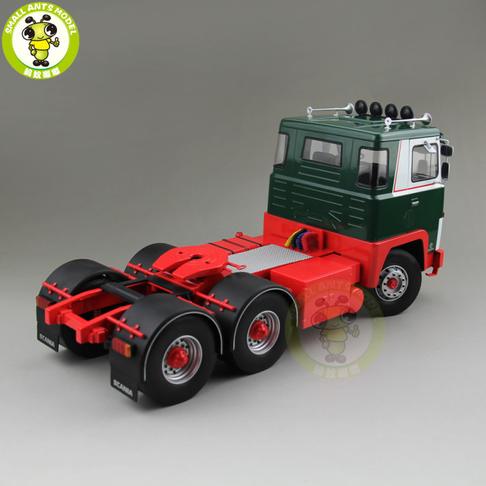 1/18 Scania Lbt 141 Tractor Truck Asg 3-Assi 1976 ROAD-KINGS RK180011 Diecast Car Truck Model Toys for kids Gift Green & Red