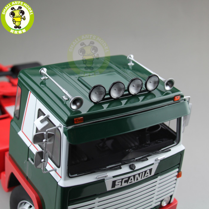 1/18 Scania Lbt 141 Tractor Truck Asg 3-Assi 1976 ROAD-KINGS RK180011 Diecast Car Truck Model Toys for kids Gift Green & Red