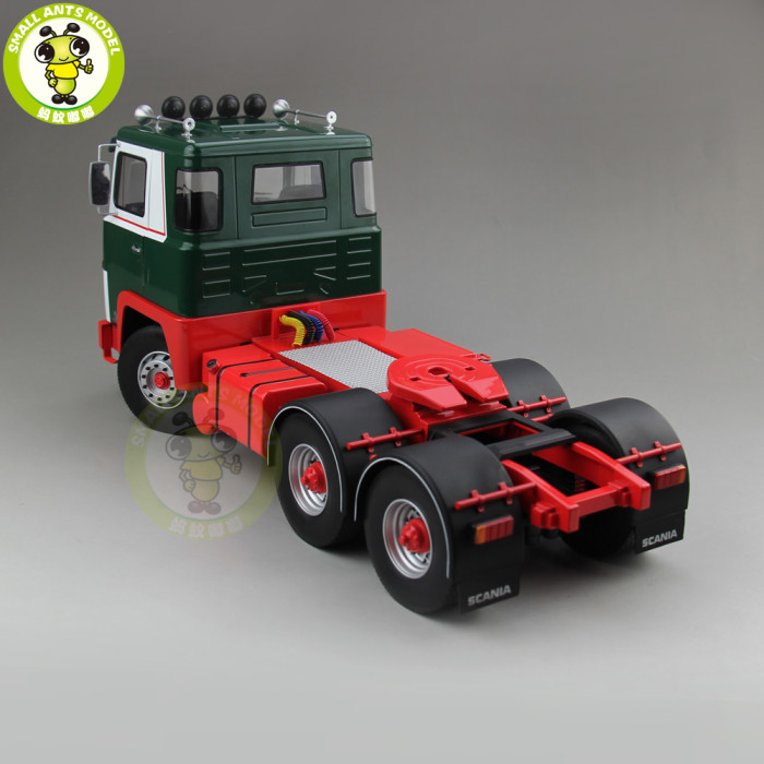 1/18 Scania Lbt 141 Tractor Truck Asg 3-Assi 1976 ROAD-KINGS RK180011 Diecast Car Truck Model Toys for kids Gift Green & Red