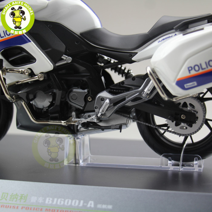 1/10 LCD Benelli BJ600J-A Cruise Police Motorcycle Car Diecast Motorcycle Car model Toys Kids Boy Girl Gift sound and lighting