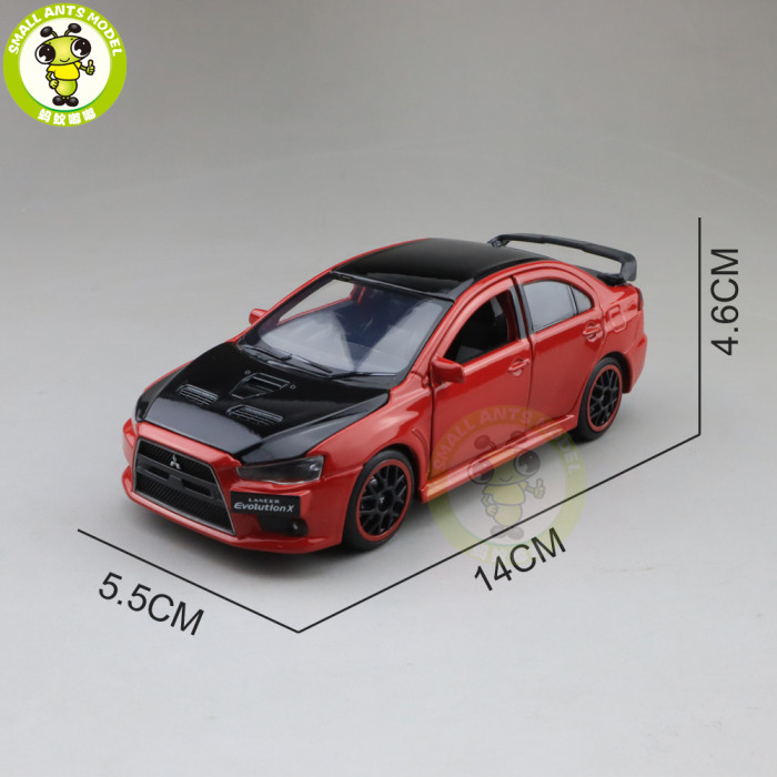 1/32 JACKIEKIM Mitsubishi Lancer EVO X 10 BBS RHD With Black Roof Diecast Model CAR Toys for kids Boy girl Gifts