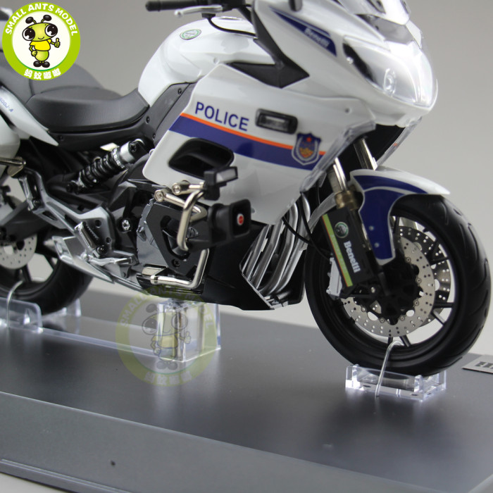 1/10 LCD Benelli BJ600J-A Cruise Police Motorcycle Car Diecast Motorcycle Car model Toys Kids Boy Girl Gift sound and lighting