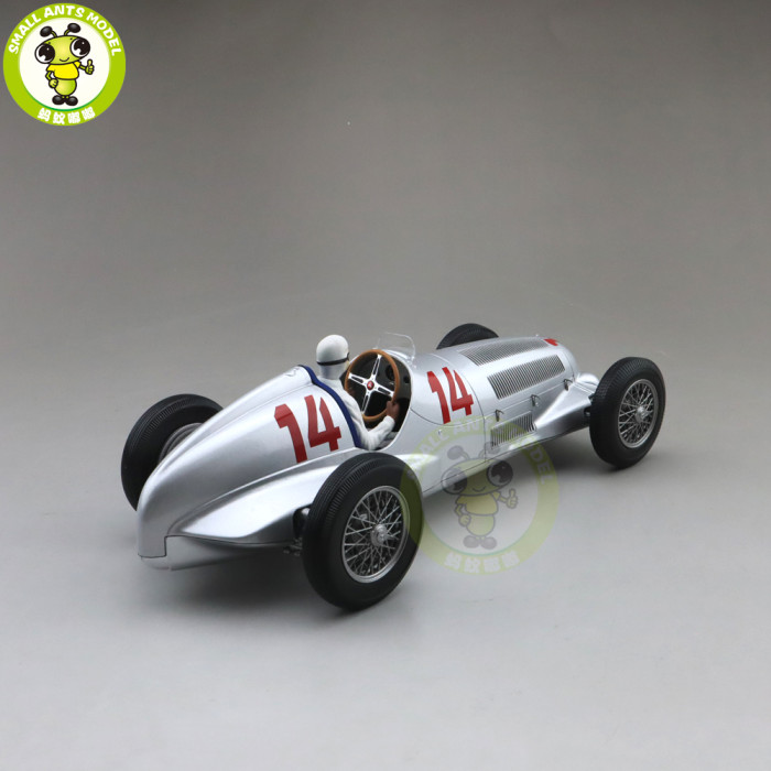 1/18 Minichamps Mercedes Benz W125 AG MANFRED V.BRAUCHITSCH 2ND PLACE GP 1937 #14 Diecast Car Model Toys Kids Boys Girls Gifts