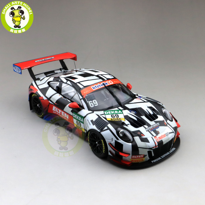 1/18 Minichamps Porsche 911 GT3 R #69 Gt Masters 2018 Iron Force Diecast Model Car Toys Gifts