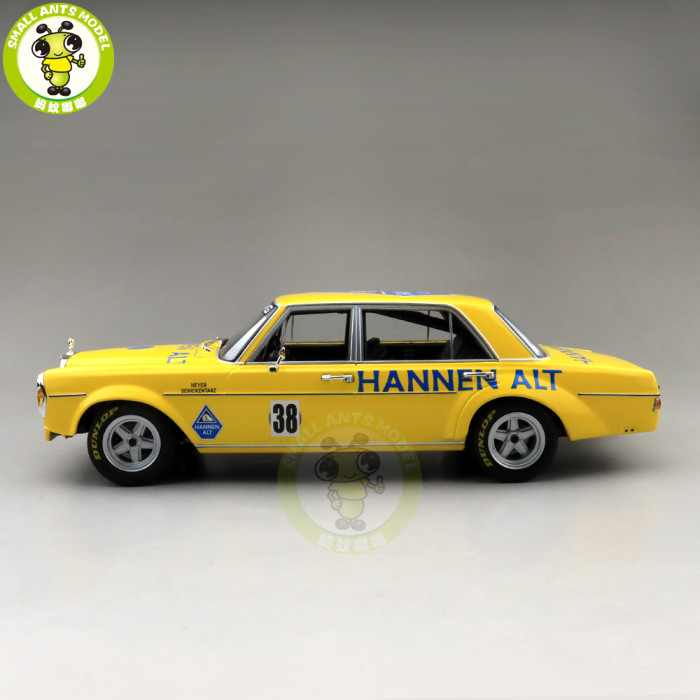 メルセデスベンツ 1971年モデル 1/18sスケールイエロー レースカー 38 MINICHAMPS 1:18 Mercedes-Benz 300SEL 6.8 1971 HANS HEYER - 'HANNEN