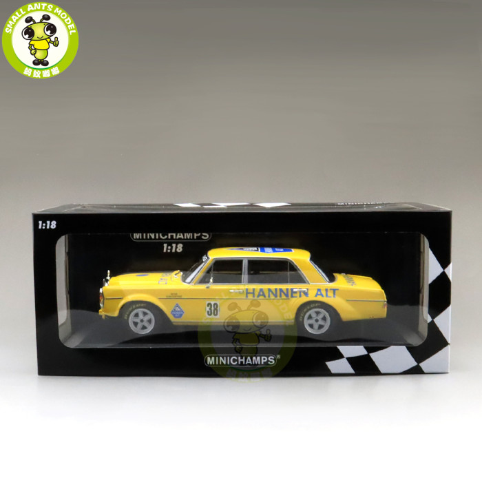 メルセデスベンツ 1971年モデル 1/18sスケールイエロー レースカー 38 1/18 Minichamps Mercedes Benz 300 Sel 6.8 Heyer Hockenheim 1971