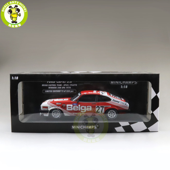 1/18 Minichamps Ford CAPRI 3.0 RHD Winners 1978 #27 Diecast model car Toys gifts
