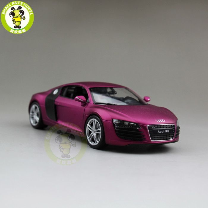 1/24 Welly Audi R8 V10 Racing Car Diecast Model Car Toys Boys Girls Gifts