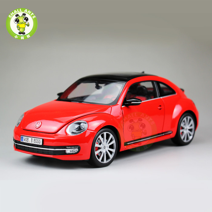 1/18 VW Volkswagen New Beetle Welly FX Diecast Car Model Toys for Kids Gift Collection 