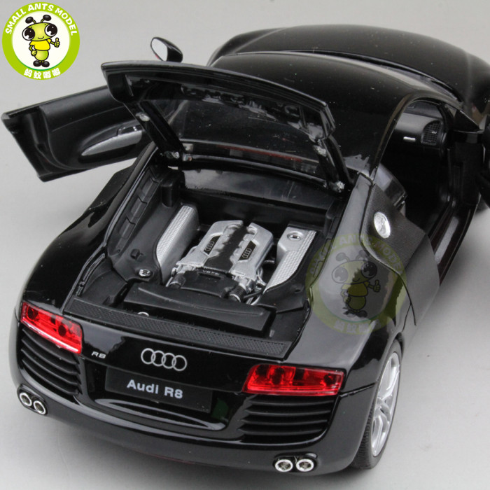 1/24 Welly Audi R8 V10 Racing Car Diecast Model Car Toys Boys Girls Gifts